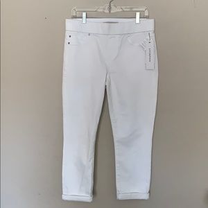 Ladies White Crop Pants